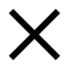 Obraz premium Black Cross Icon. Black Cross Mark Symbol, Delete No Sign.