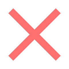 Obraz premium Red Cross Icon. Red Cross Mark, No Symbol Delete Sign.