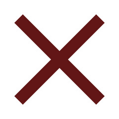 Obraz premium Red Cross Icon. Red Cross Mark, No Symbol Delete Sign.