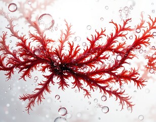 Red Seaweed with Water Bubbles – Marine Superfood and Ocean Beauty