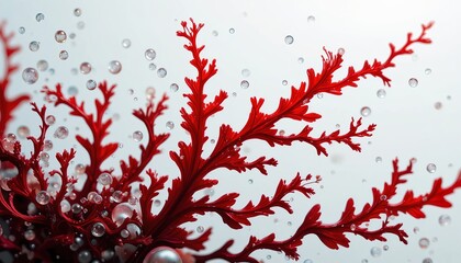 Red Seaweed with Water Bubbles – Marine Superfood and Ocean Beauty