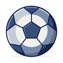 Fototapeta premium A solitary soccer ball stands as a testament to sport, presented through clean, minimalist illustration. Clean lines and vibrant hues are featured. Generative AI