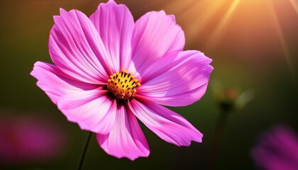 Fototapeta premium Close Up Of Pink Cosmos Flower
