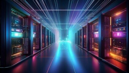 Fototapeta premium data server data center architecture and design the concept