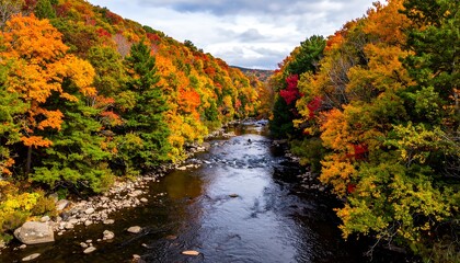 Autumnal river valley