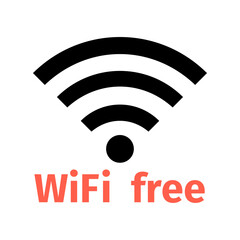 Free Wi-Fi Symbol Illustration with Text 