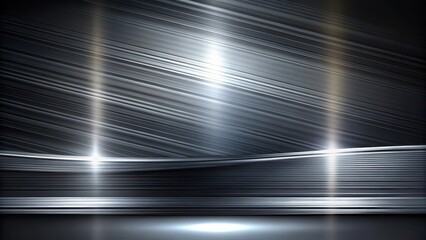 Dark gradient background with silver and dark grey tones, used as a sophisticated backdrop for abstract concepts or modern technology illustrations, abstract, neon