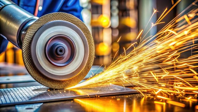 Metal cleaning in welding areas using a flap disc for angle grinder, welding area