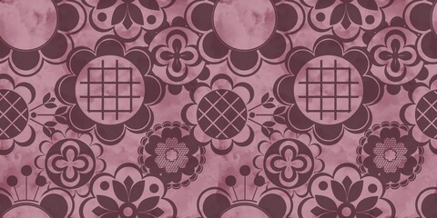 Colorful flowers as a seamless pattern. Multicolored background with flowers.
Seamless floral decor.