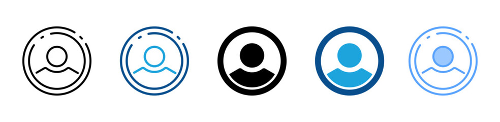 Account icon sheet multiple style collection