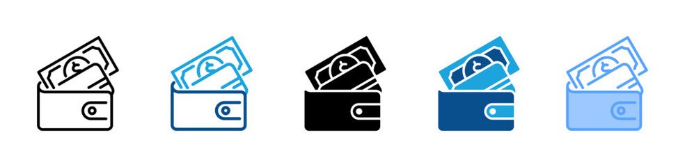 Wallet icon sheet multiple style collection