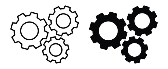 Gears and Cogs in Black and White Design for Industrial Themes