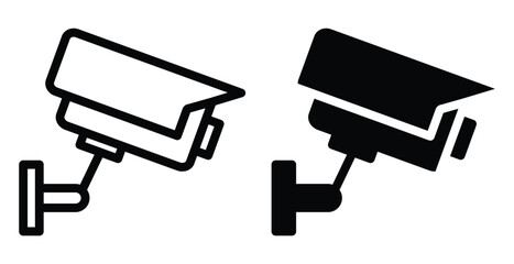 Security Camera Icon Set for Surveillance and Monitoring Use Cases