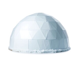 Light blue igloo on a white background