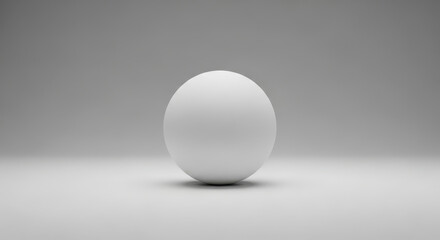 A Simple White Sphere Centered in a Studio Lighting Environment with Subtle Shadows