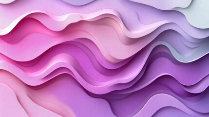 Fototapeta premium Abstract Waves of Colorful Layers in Pink and Purple Tones