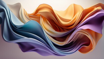 floating abstract 3d fabric folds