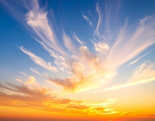 Obraz premium Autumn Sky with Gentle Clouds