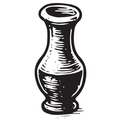 Occult Vase Line Art Vector Icon