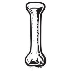 Occult Femur Bone Line Art Vector Icon