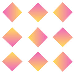 Round circle frames set with gradient red and purple icons for social media followers and likes vector illustration