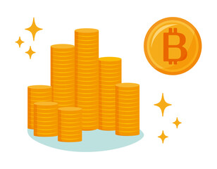 ビットコインのアイコン　仮想通貨