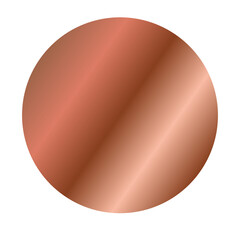 metallic bronze round frame vector shapes with shiny gradient for abstract badges and label decoration