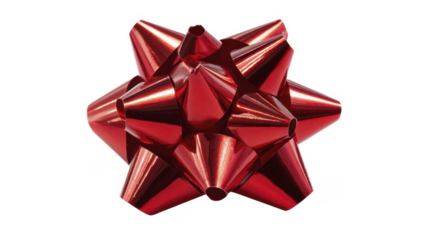 Metallic Gift Bow on a Transparent Background PNG Image PNG File for Presents and Holidays