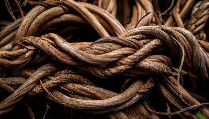twisted dried liana jungle vine liana jungle vine twisted dried natural organic texture background plant close up