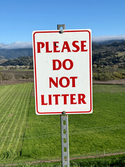 PLEASE DO NOT LITTER sign