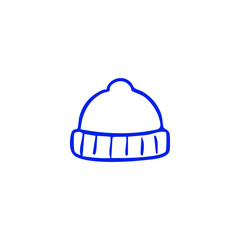 Blue outlined beanie