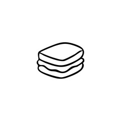 Outline drawing of a sandwich