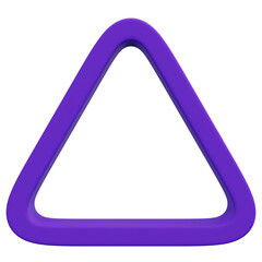 3D Purple Triangle Frame Icon