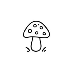 Outline mushroom with spots and stem
