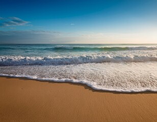 tranquil beach waves lapping on the sand
