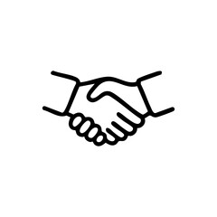 Shaking hands, outline