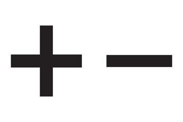 Obraz premium plus and minus icon vector
