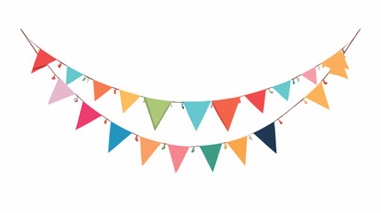 Adobe Illustrator AColorful triangular flags banner vectorrtwork