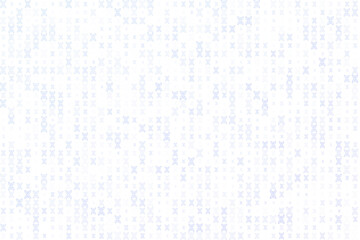 Abstract seamless pattern of DNA helix structures in blue and grey on a white background, representing genetic code and scientific research.