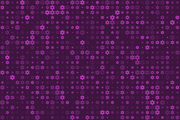 Abstract Seamless Pattern with Purple Geometric Gear Shapes on a Dark Violet Background, Creating a Modern Digital Texture and Vibrant Design Element