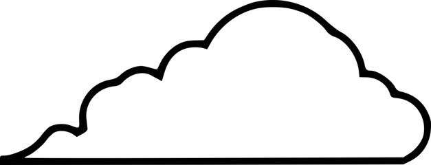 Abstract Cloud Silhouette Vector for Digital Art and Decoration