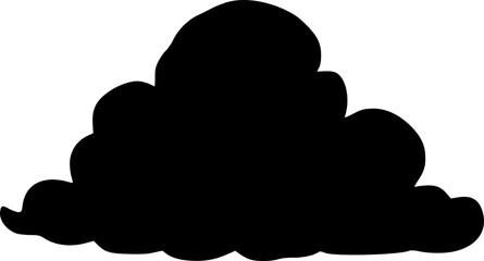 Simple Black Cloud Silhouette Design