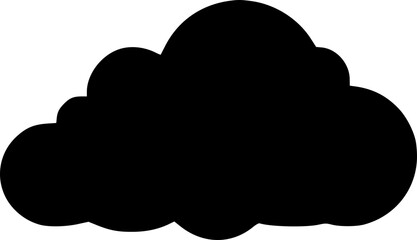 Minimalist Cloud Silhouette Vector Illustration