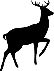 Deer Silhouette Vector Illustration for Wildlife and Nature Design