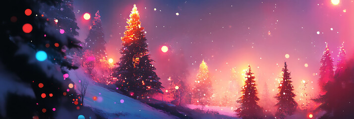 Holiday Illustration – Christmas Tree and Ornaments