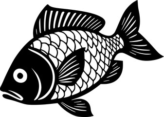 Modern Fish Silhouette Vector