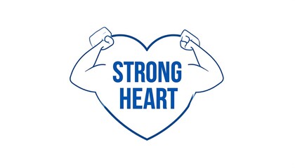 Heart with strong arms