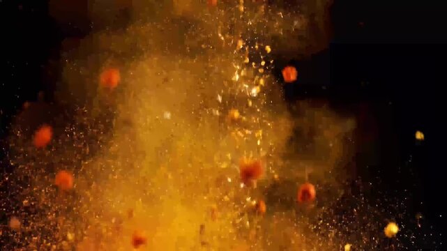 spices explode culinary powder paprika turmeric cumin