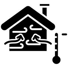 Passive Cooling glyph icon