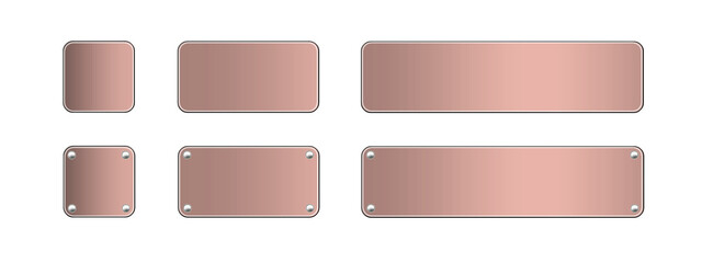 銅の金属プレート　セット02